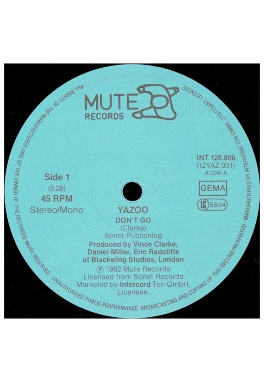 YAZOO - DON'T GO (RE-MIXES) | 12" MAXI SINGLE VINILO USADO-2