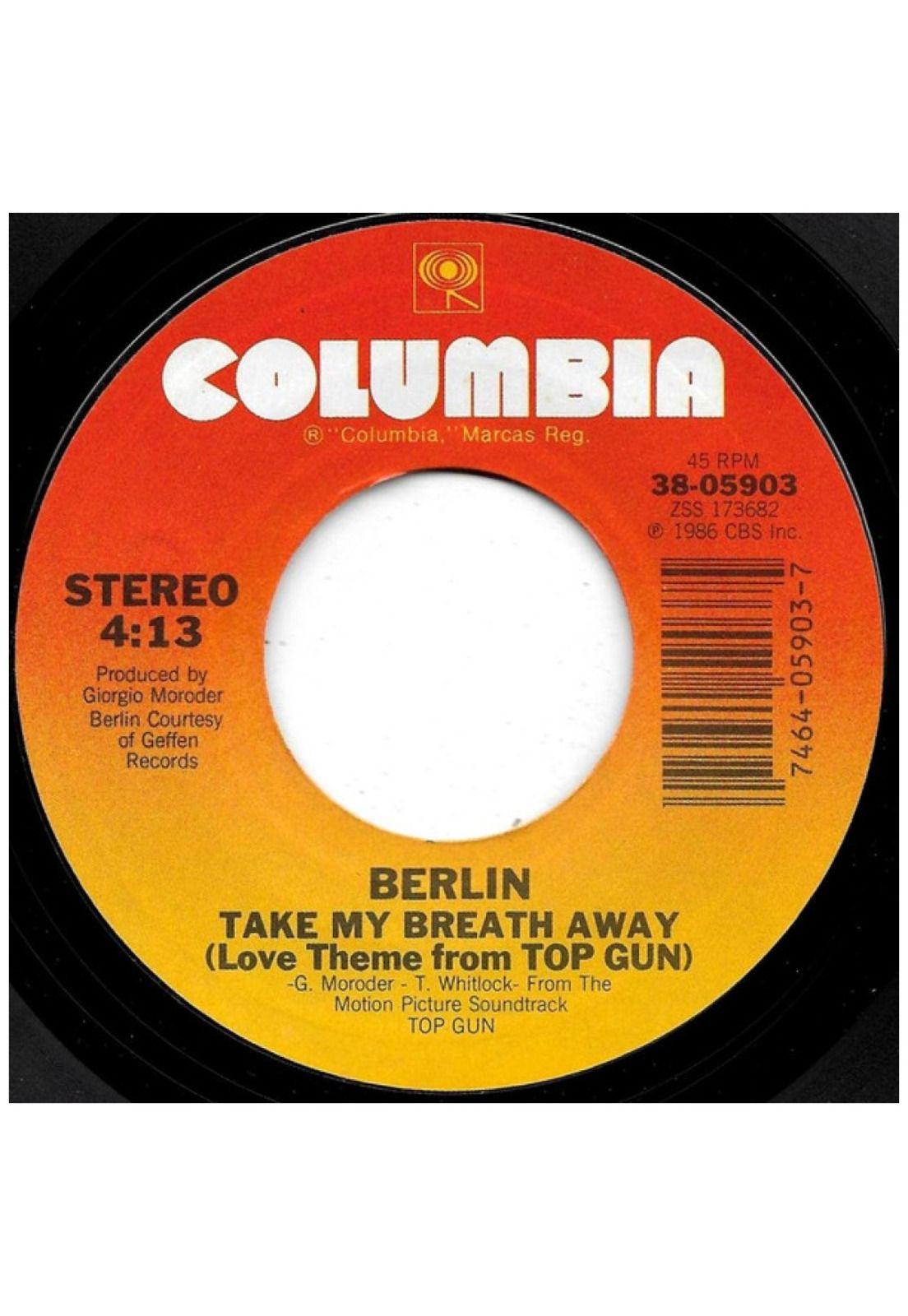 BERLIN - TAKE ME BREATH AWAY | 7" SINGLE USADO-2