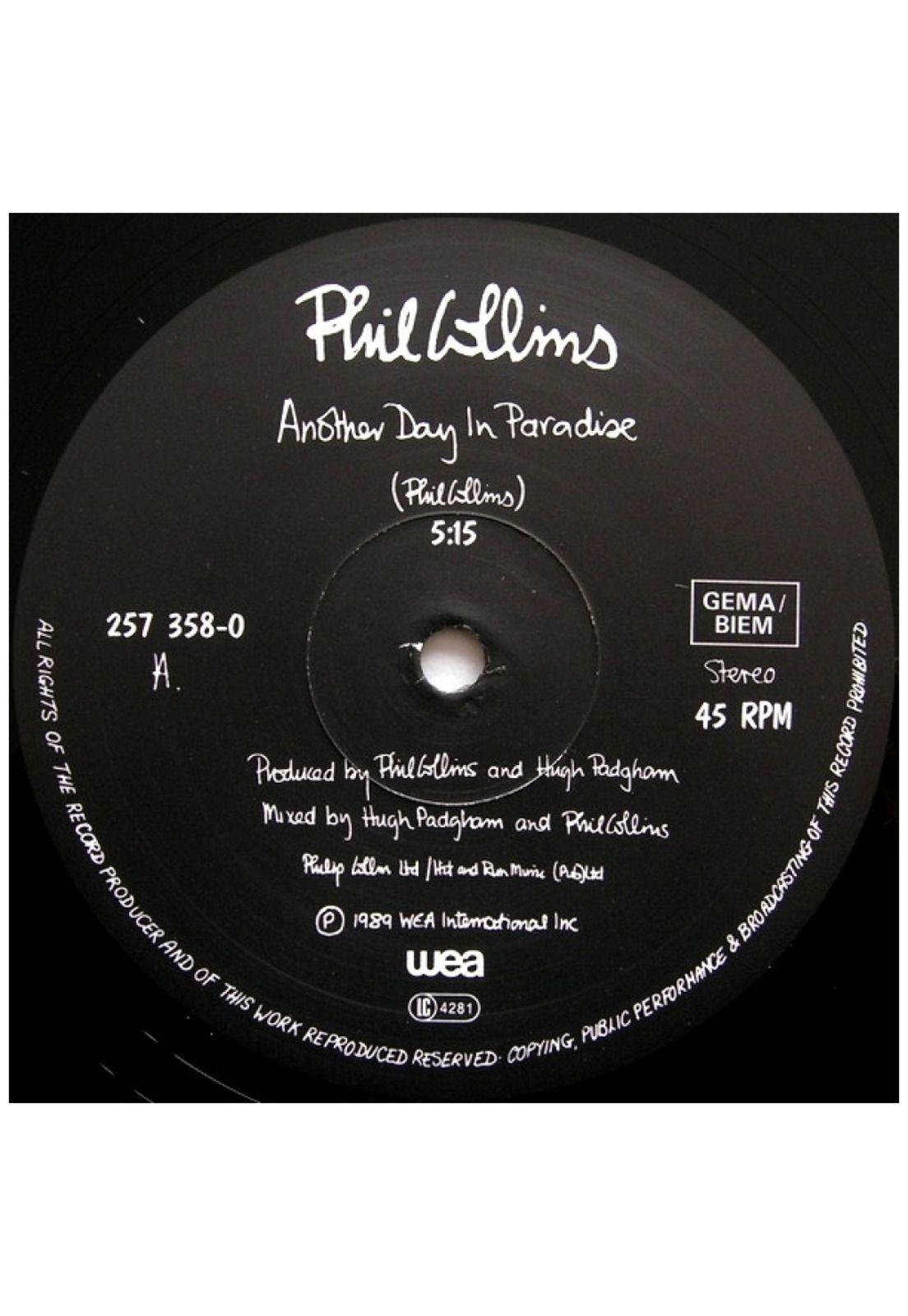 PHIL COLLINS - ANOTHER DAY IN PARADISE | 12" MAXI SINGLE VINILO USADO-2