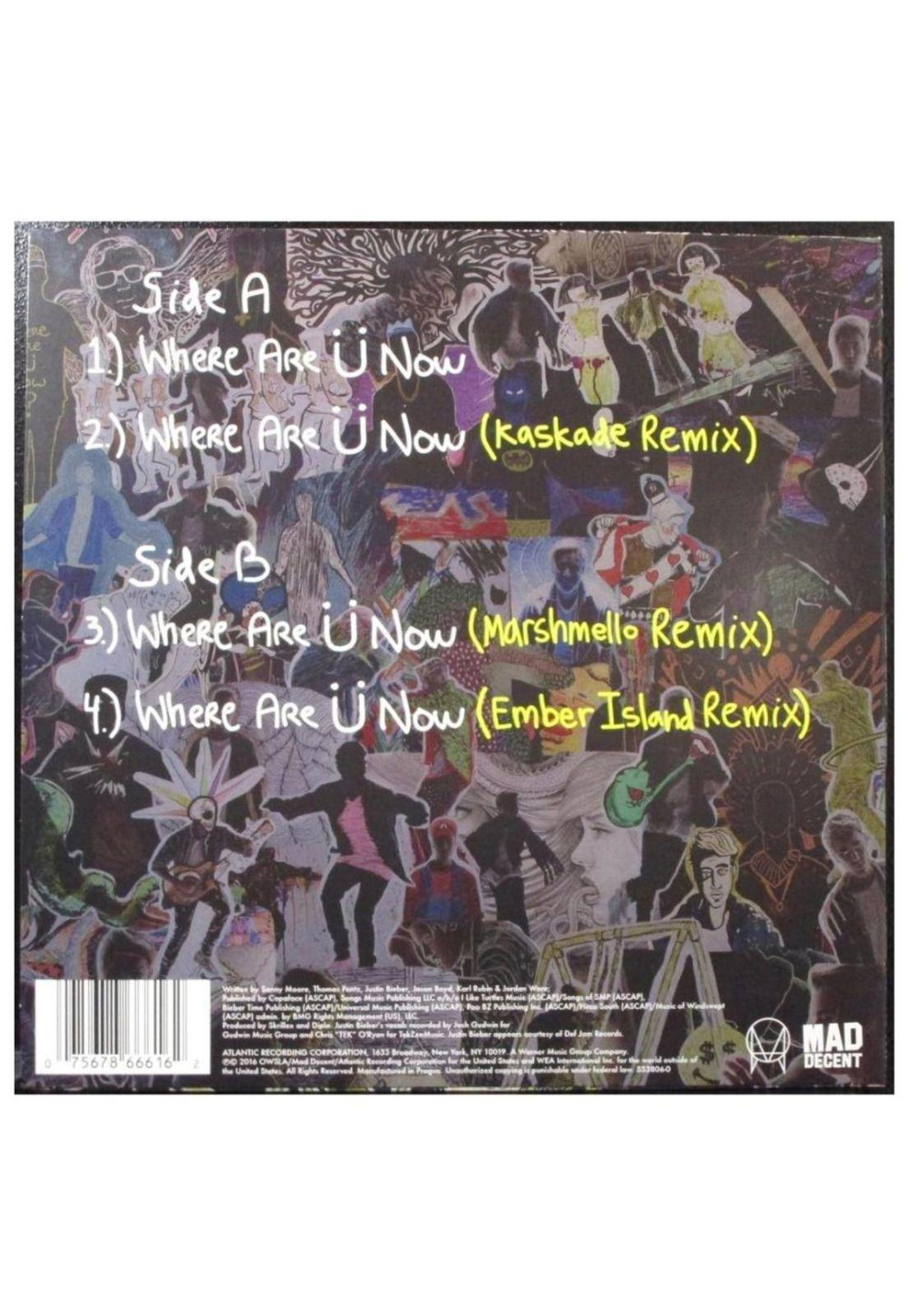JACK U WITH JUSTIN BIEBER - WHERE ARE U NOW | 12" MAXI SINGLE VINILO-1