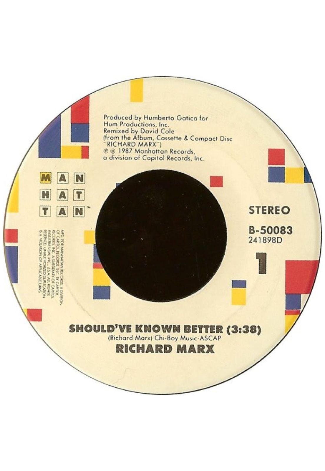 RICHARD MARX - SOULD'VE KNOWN BETTER | 7" SINGLE USADO-2