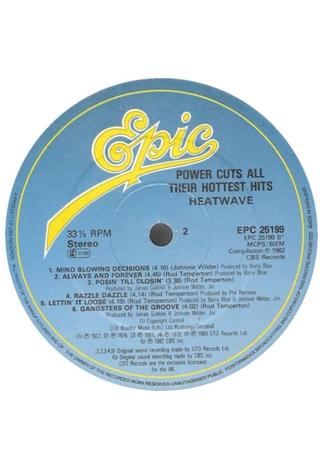 HEATWAVE - ALL THEIR HOTTEST HITS | VINILO USADO-3