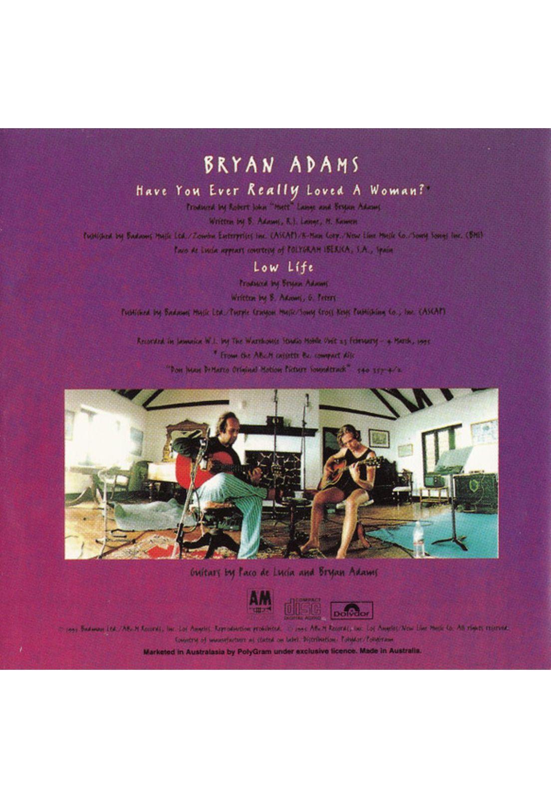 Bryan Adams  - HAVE YOU EVER REALLY LOVED A WOMAN | CD SINGLE USADO-2