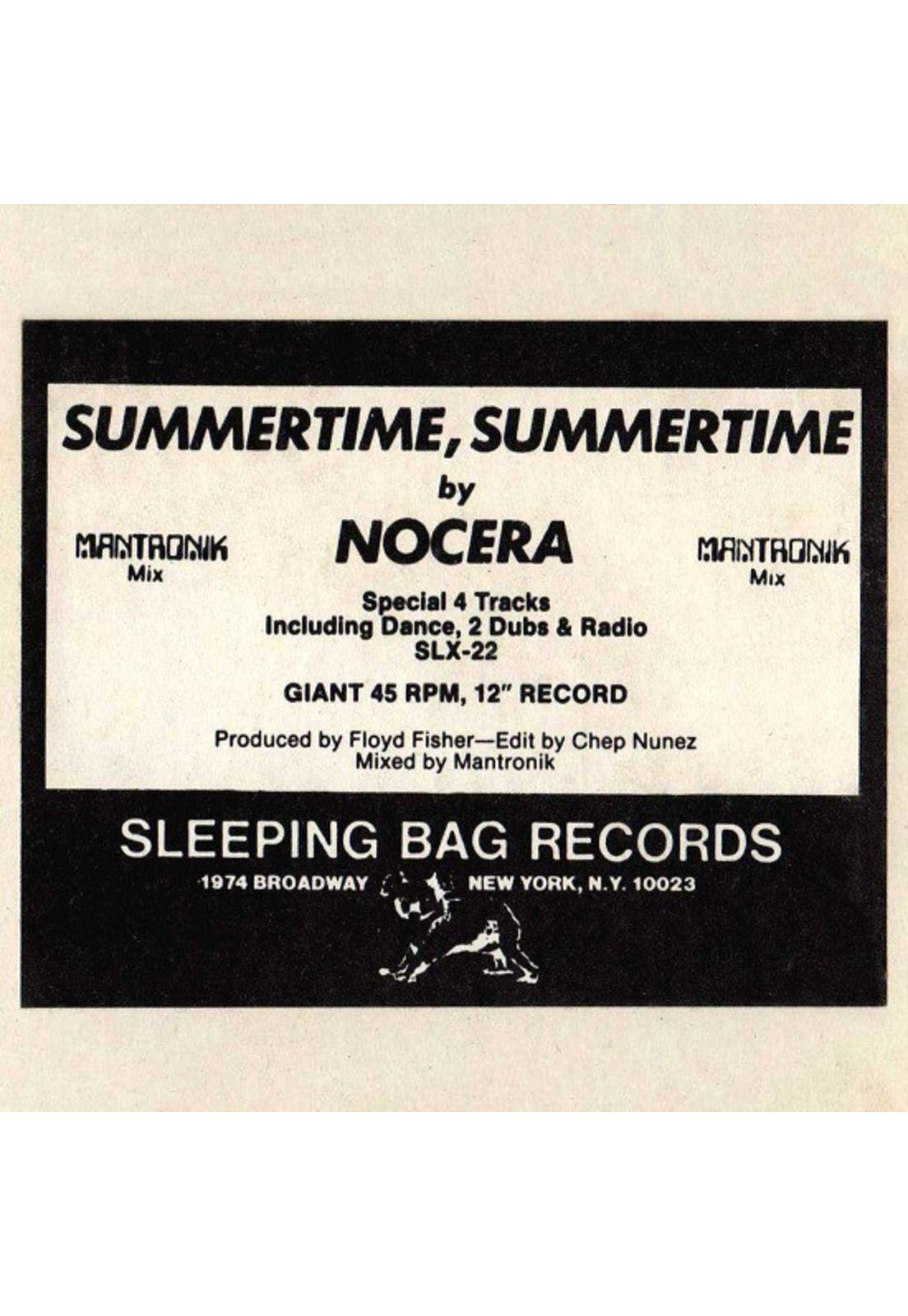NOCERA - SUMMERTIME,SUMMERTIME (PROMO) | 12'' MAXI SINGLE USADO-3