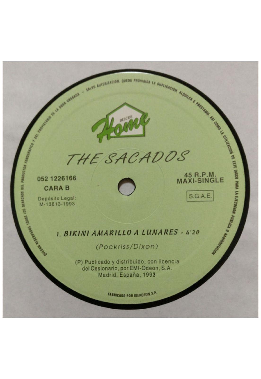 THE SACADOS - MAMBO JAMBO/BIKINI A LUNARES AMARILLO | 12" MAXI SINGLE VINILO USADO-3