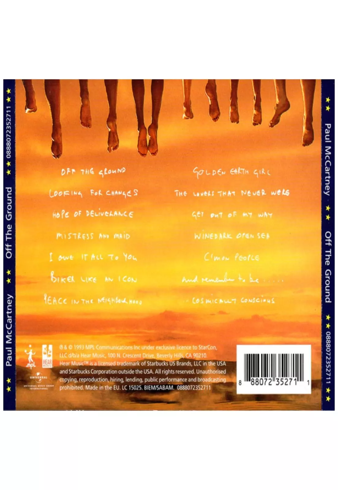 PAUL McCARTNEY - OFF THE GROUND | CD-1
