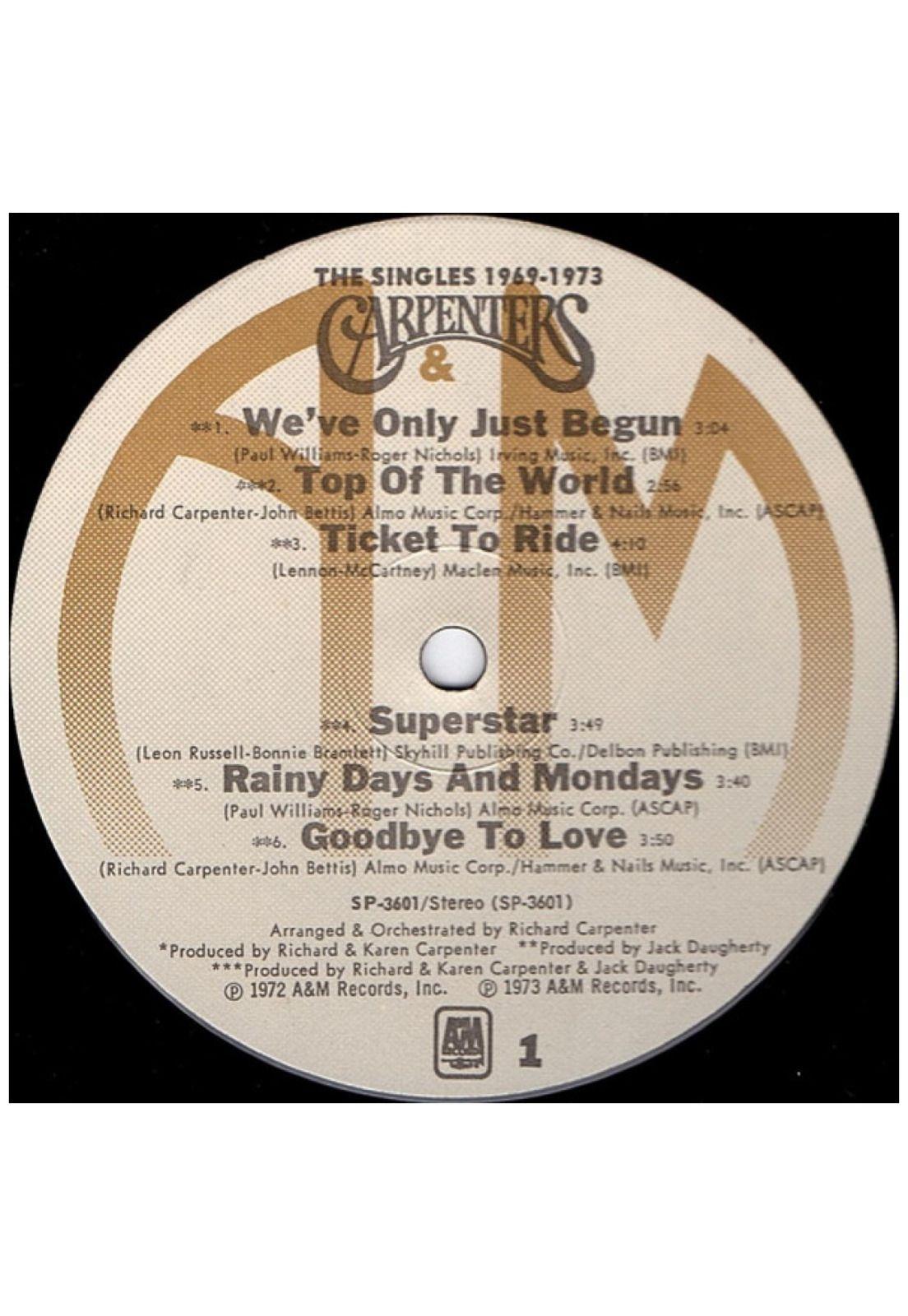 CARPENTERS - THE SINGLES 1969-1973 | VINILO USADO-4