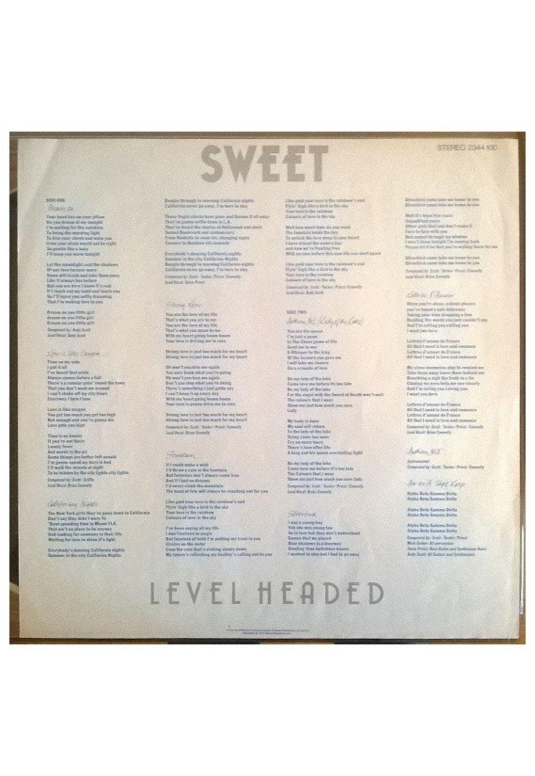 SWEET - LEVEL HEADED | VINILO USADO-6