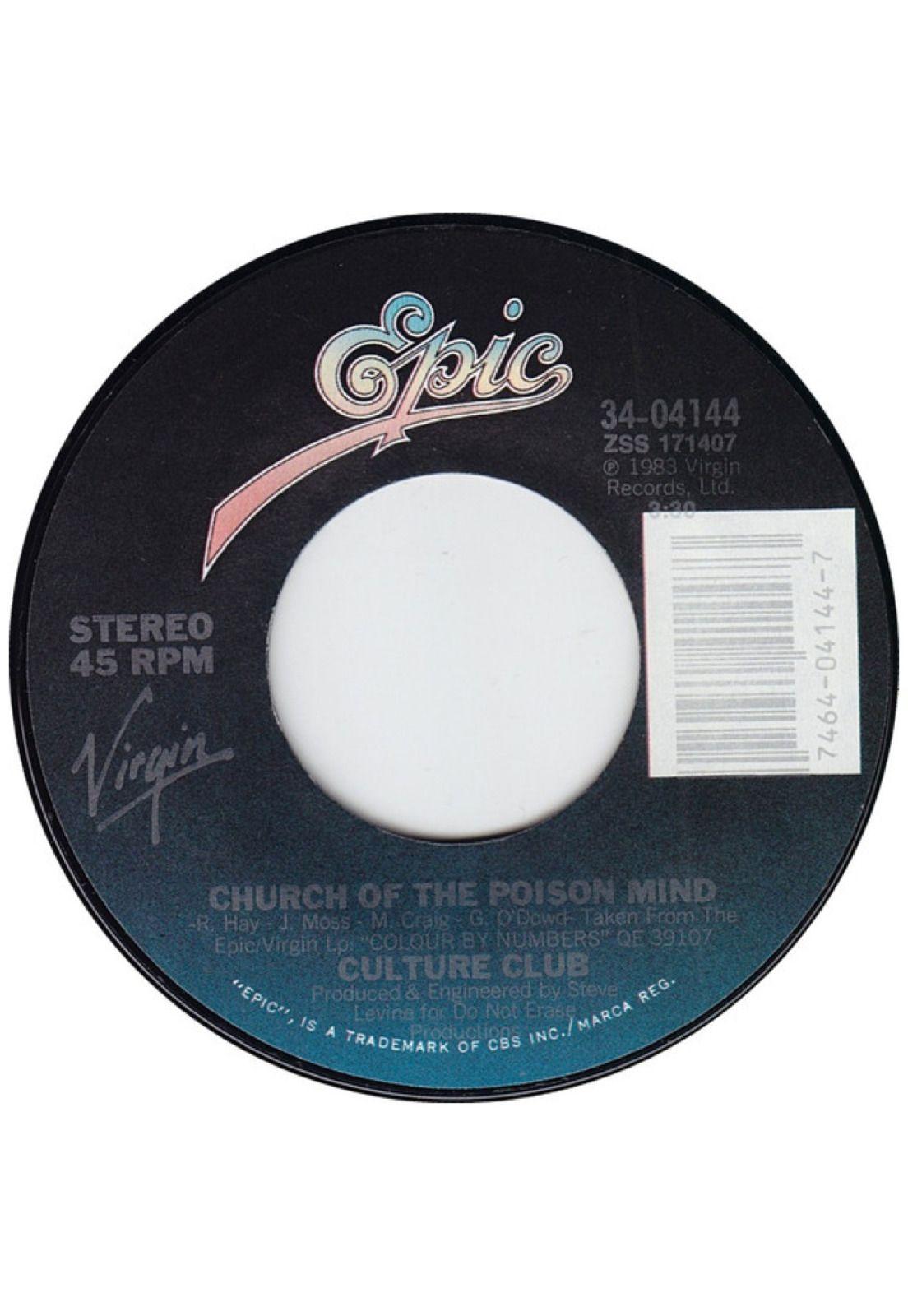 CULTURE CLUB - CHURCH OF THE POISON MIND | 7" SINGLE USADO-2