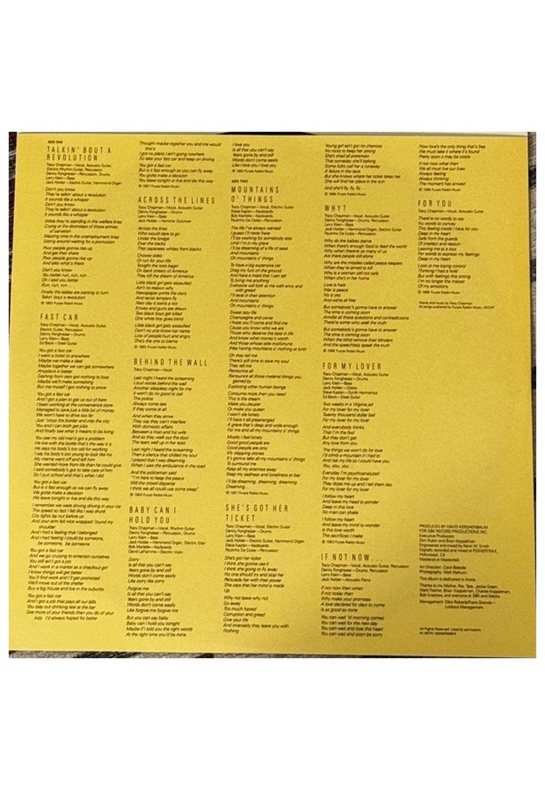 TRACY CHAPMAN - TRACY CHAPMAN (ANNIVERSARY EDITION) | VINILO-4