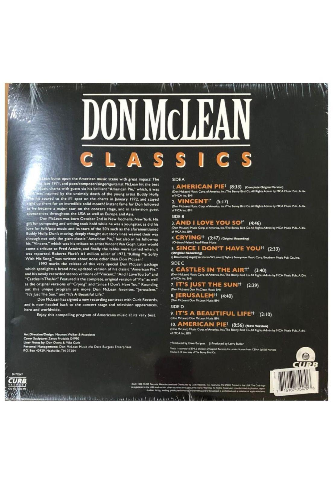 DON MCLEAN - CLASSICS | VINILO-1