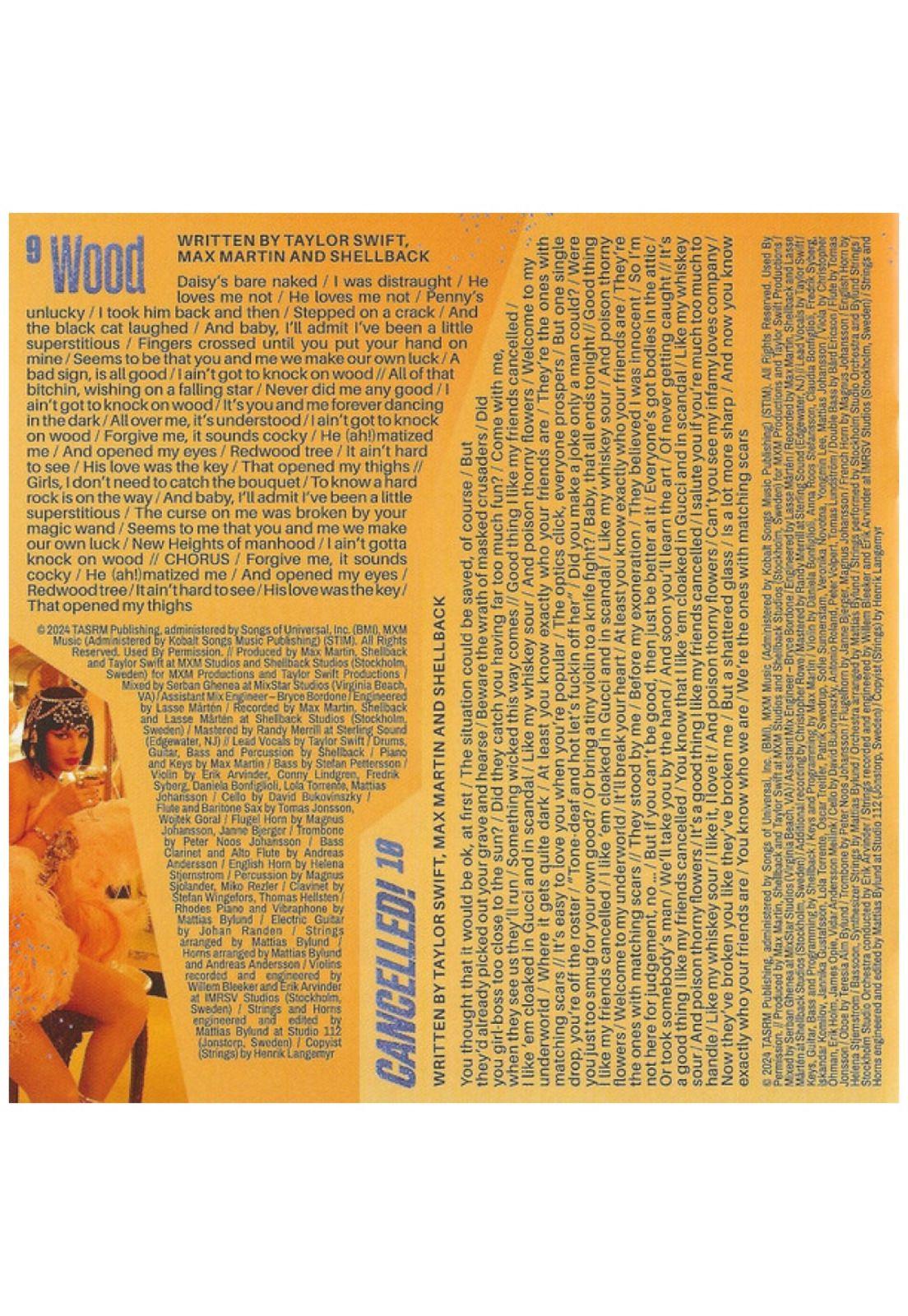 TAYLOR SWIFT - LIFE OF A SHOWGIRL (SWEAT & VANILLA PERFUME W/ POSTER) | CD-8