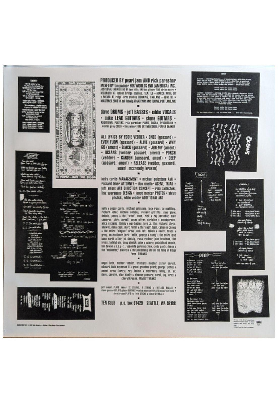 PEARL JAM  - TEN | VINILO-5