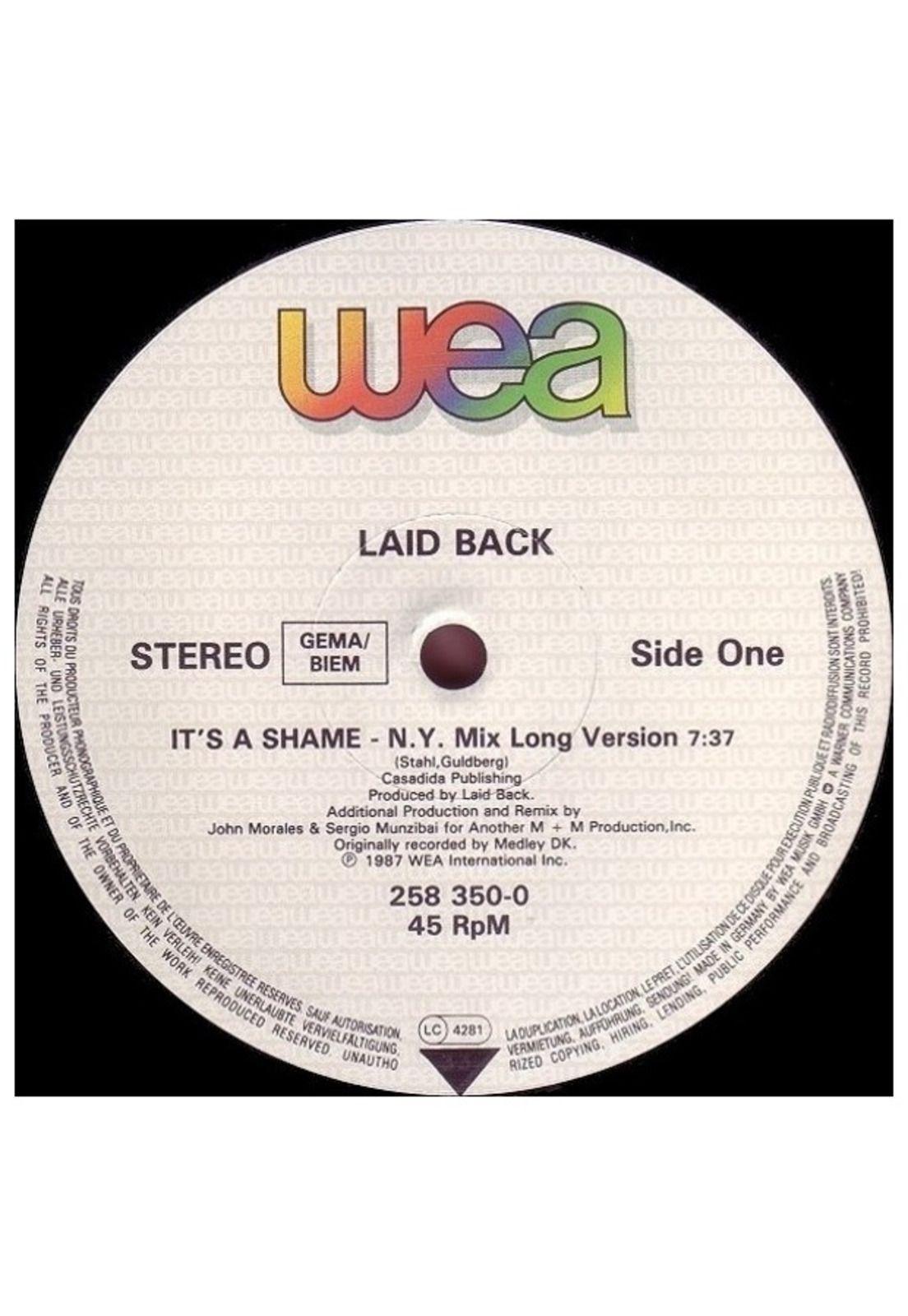 LAID BACK - ITS A SHAME | 12" MAXI SINGLE VINILO USADO-2