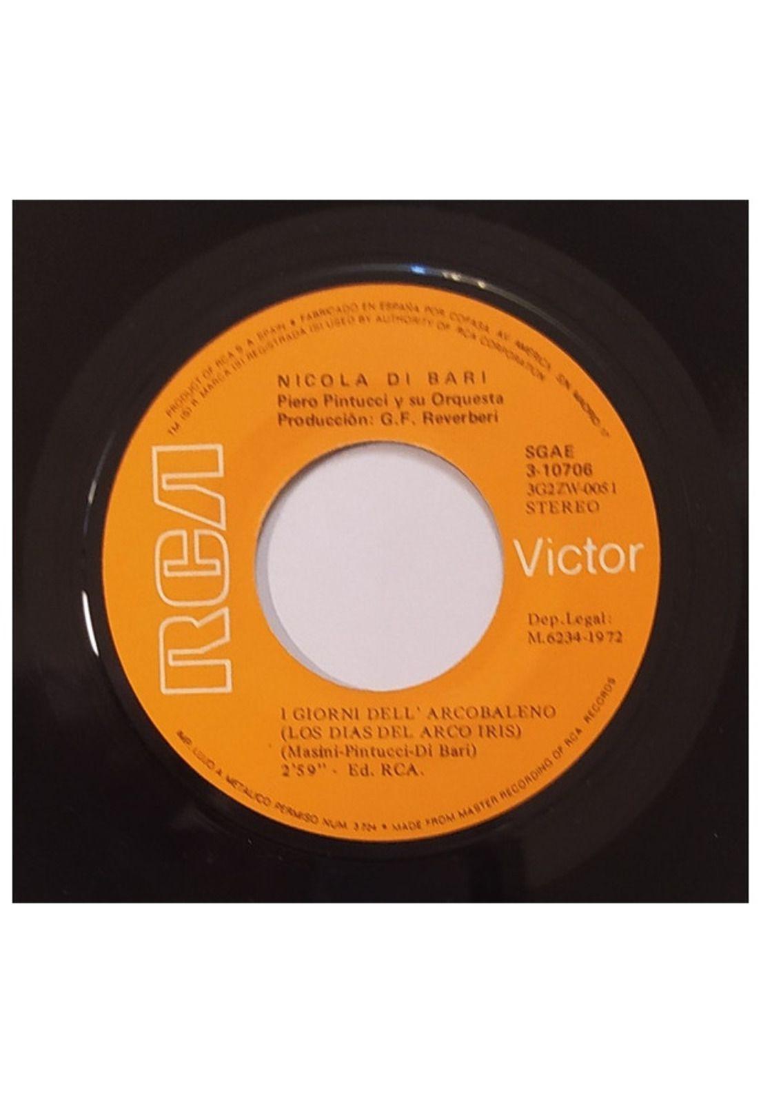 NICOLA DI BARI - I GIORNI DELL'ARCOBALENO | 7" SINGLE USADO-2