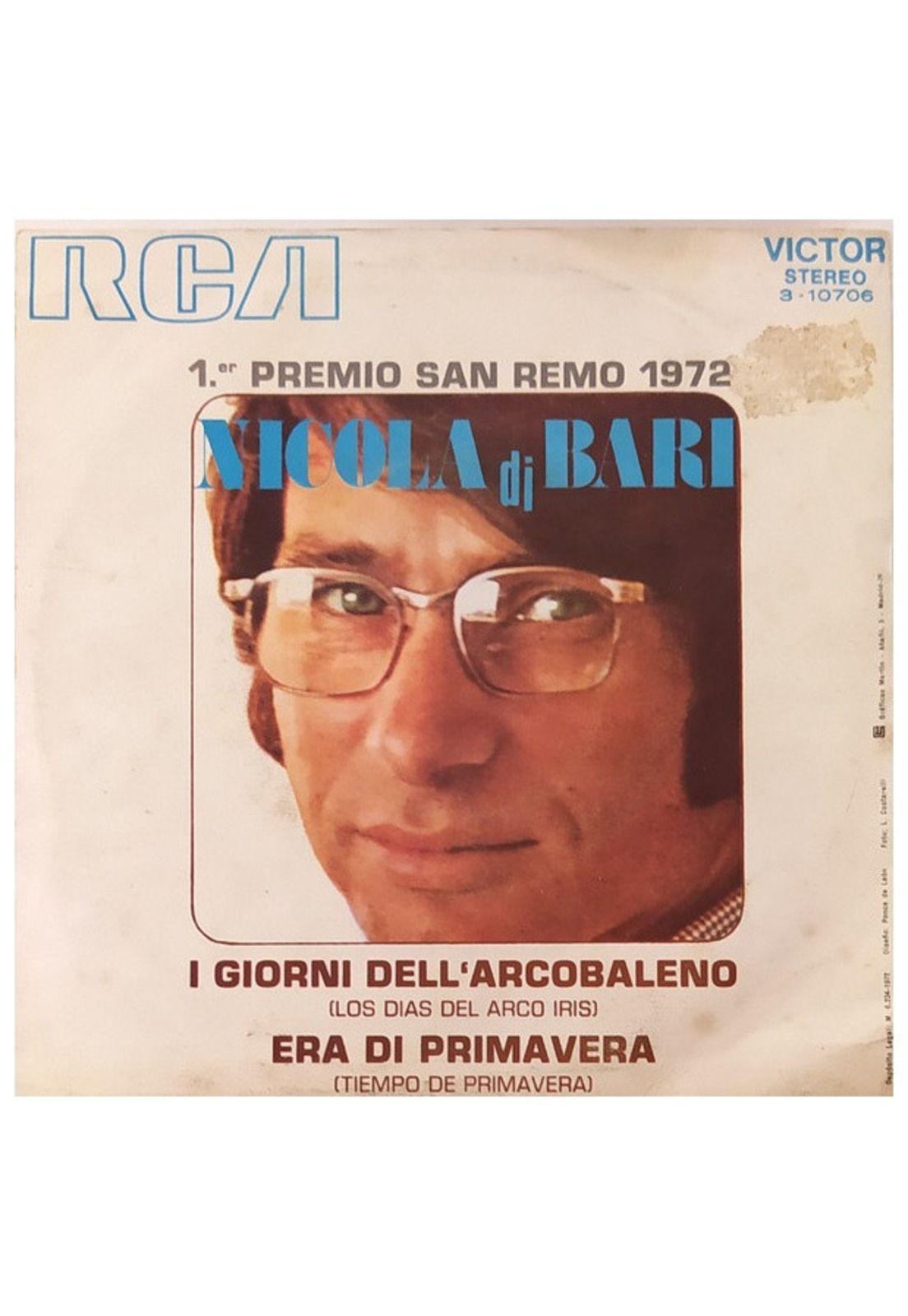 NICOLA DI BARI - I GIORNI DELL'ARCOBALENO | 7" SINGLE USADO-3