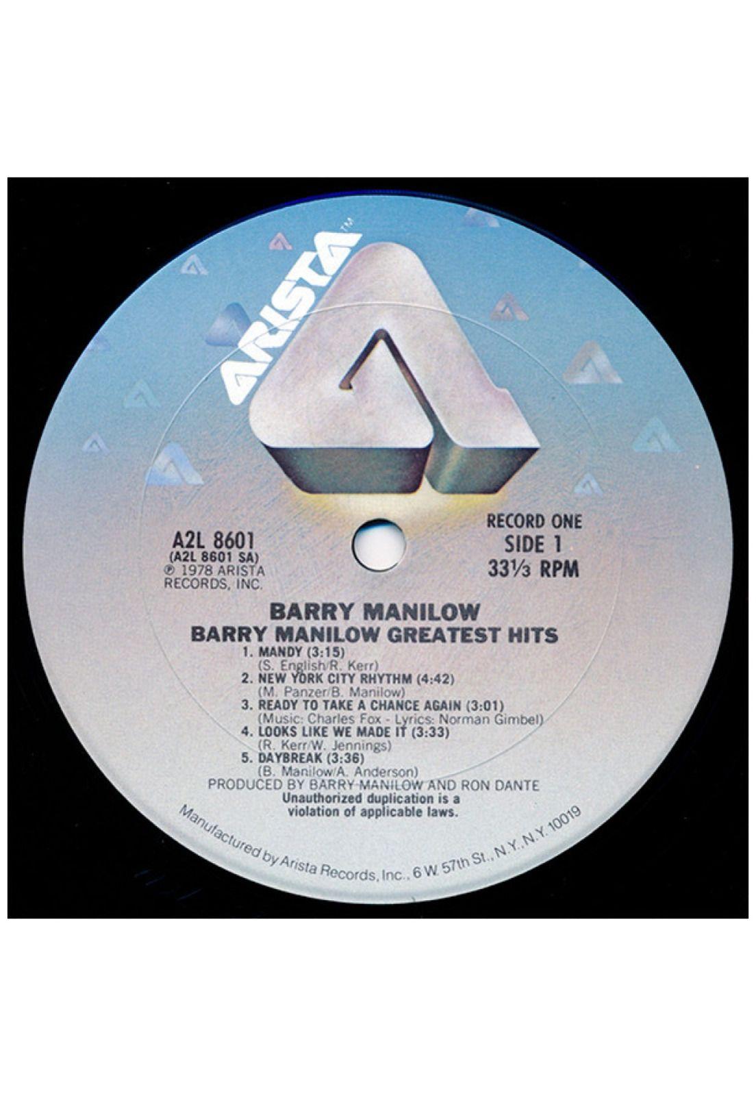 BARRY MANILOW - GREATEST HITS (2LP) | VINILO USADO-4