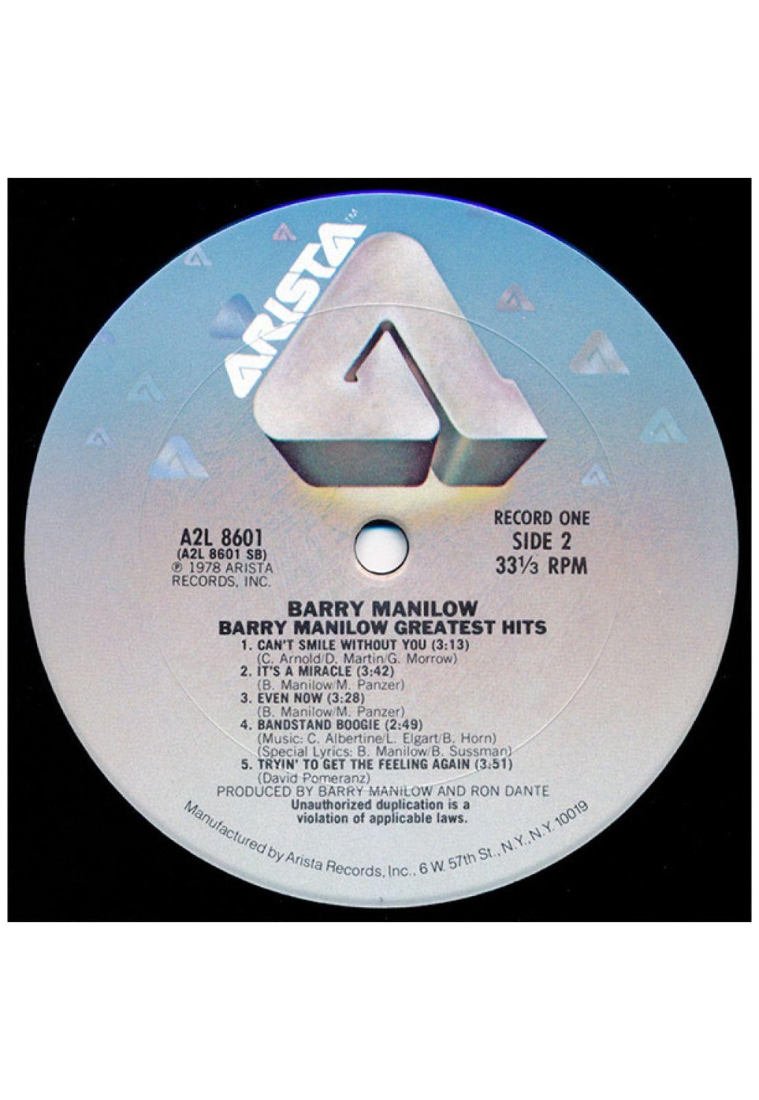 BARRY MANILOW - GREATEST HITS (2LP) | VINILO USADO-5