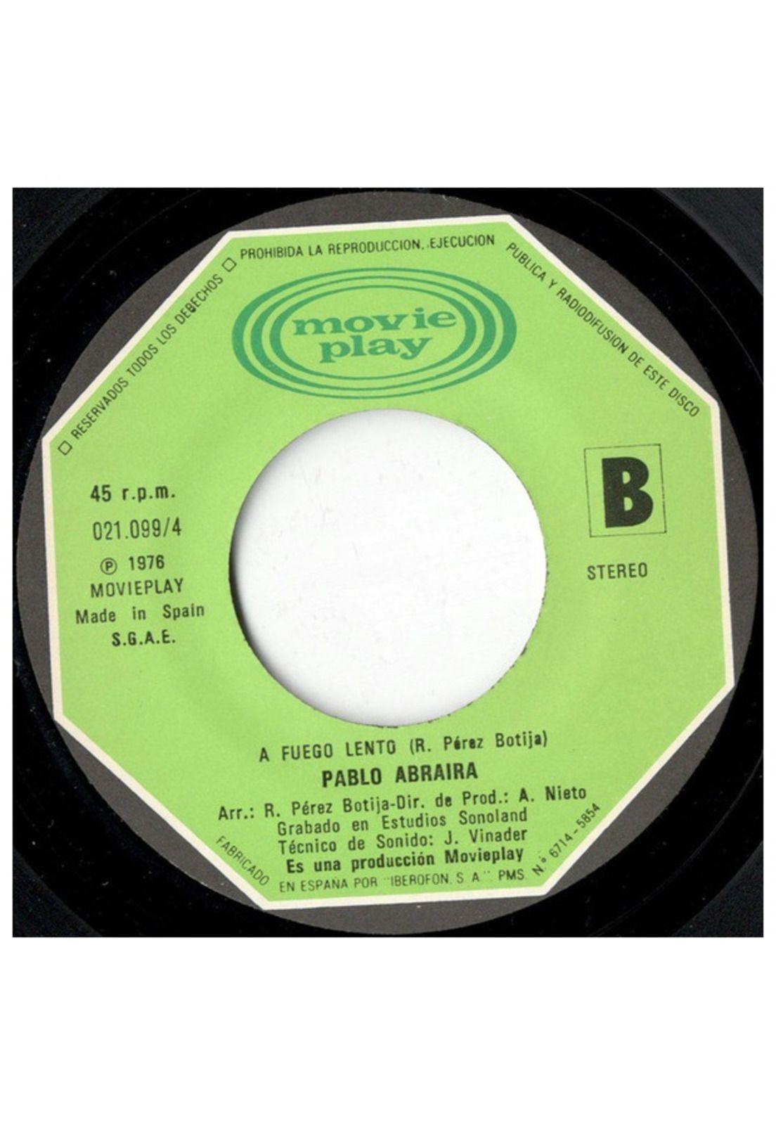 PABLO ABRAIRA - O TU, O NADA | 7" SINGLE VINILO USADO-3