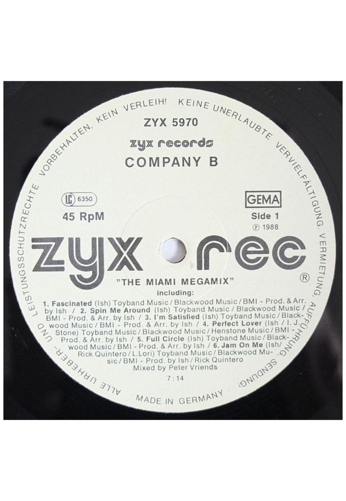 COMPANY B - THE MIAMI MEGAMIX | 12" MAXI SINGLE VINILO USADO-2