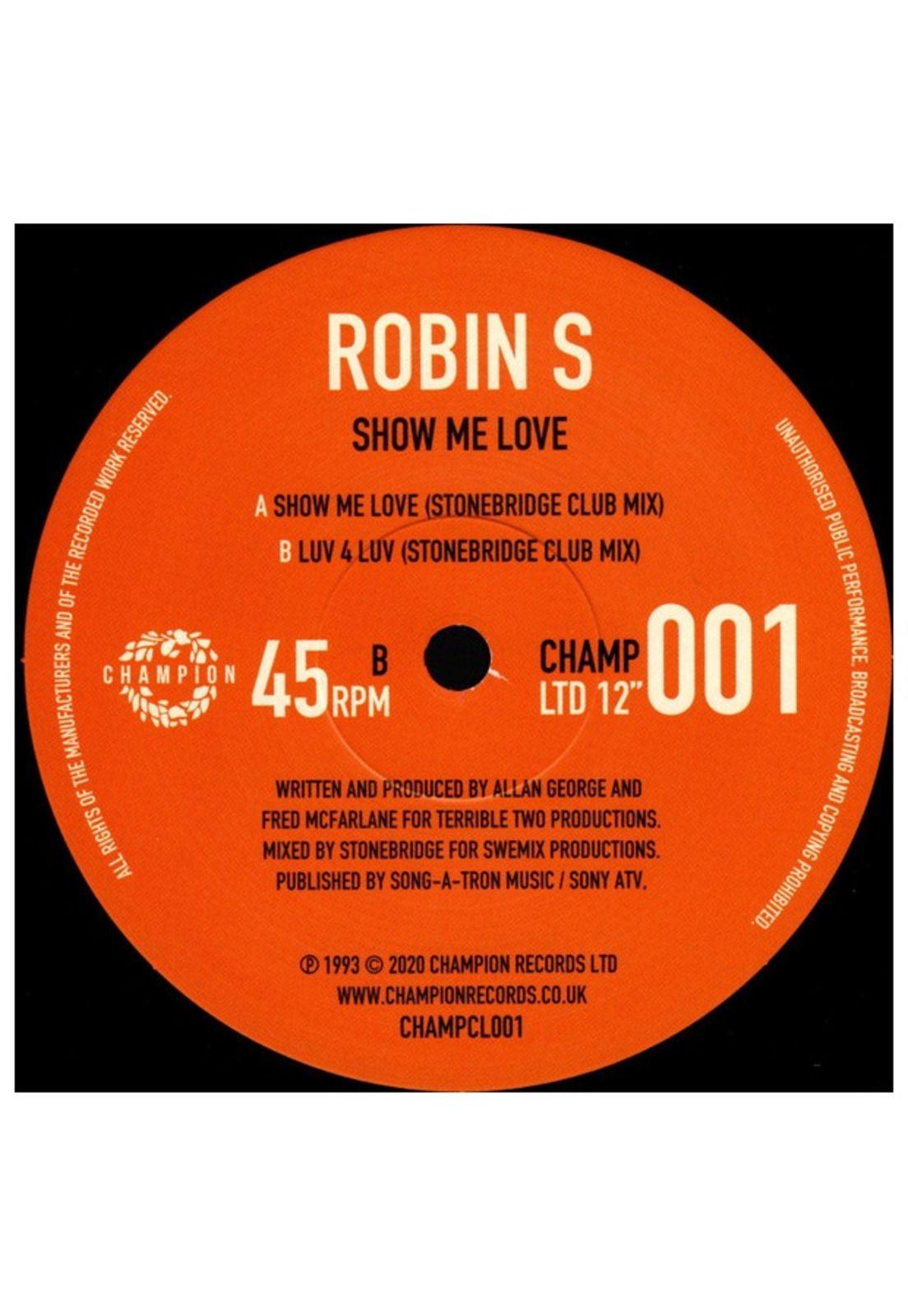 ROBIN S - SHOW ME LOVE/LUV 4 LUV (12" MAXI SINGLE) | VINILO-3