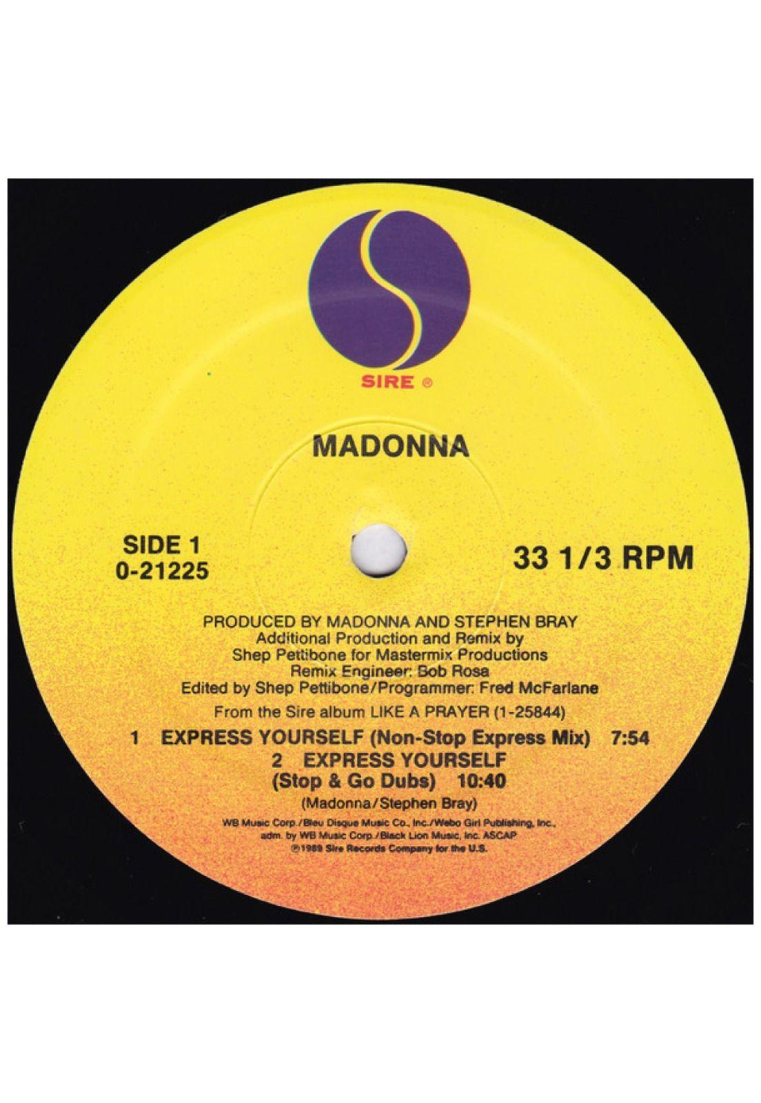 MADONNA - EXPRESS YOURSELF | 12" MAXI SINGLE VINILO USADO-2