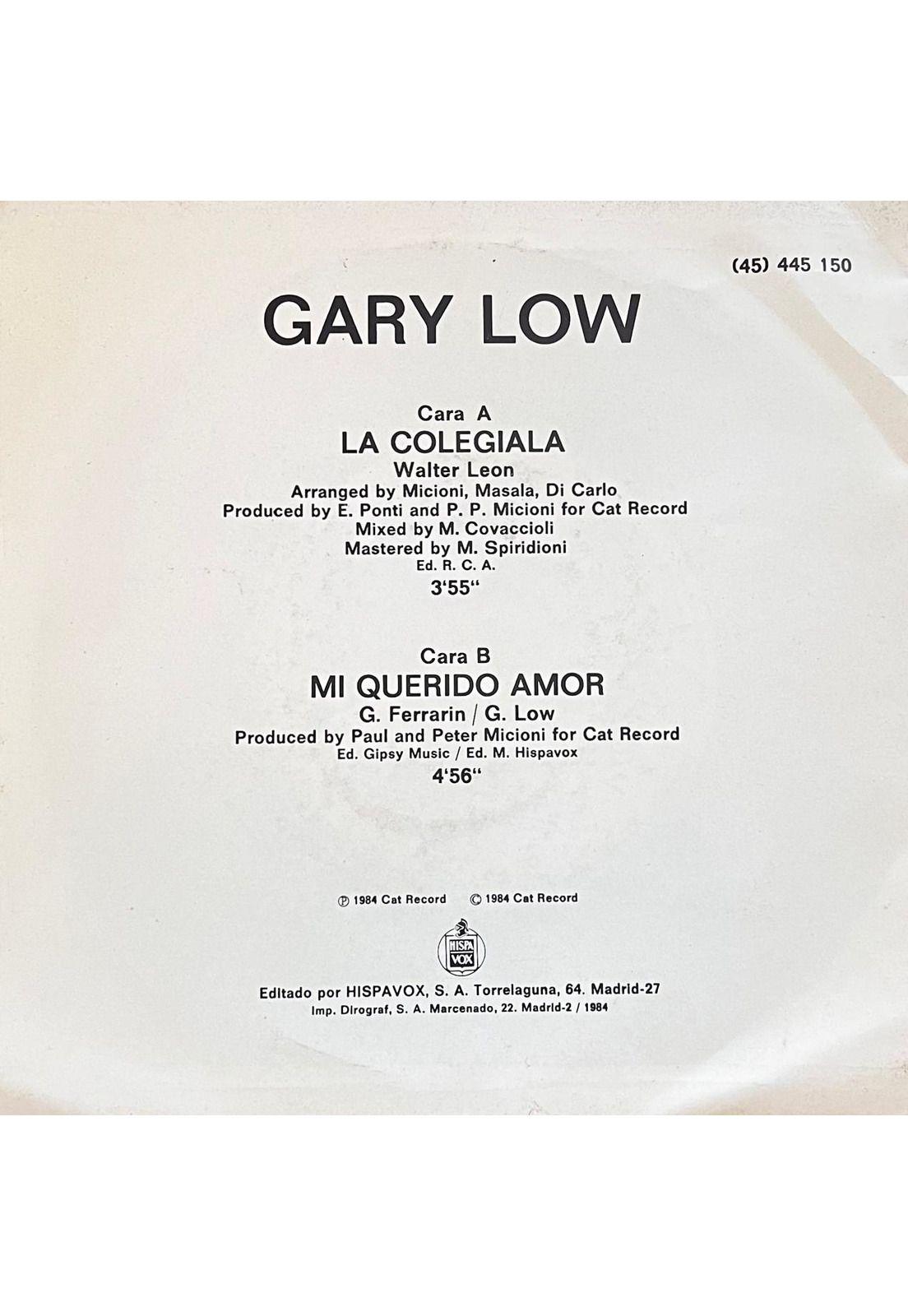 GARY LOW - LA COLEGIALA | 7" SINGLE USADO-1