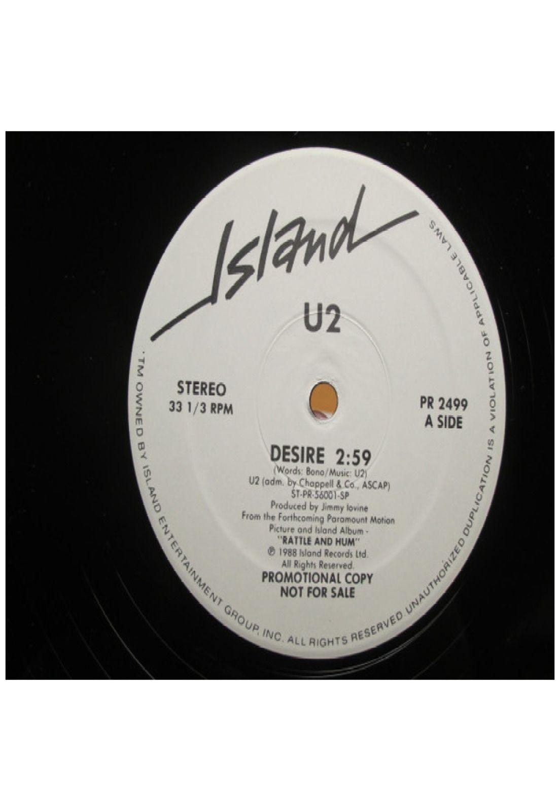 U2 - DESIRE (LP VERSION) (PROMO COPY) | 12" MAXI SINGLE VINILO USADO-2