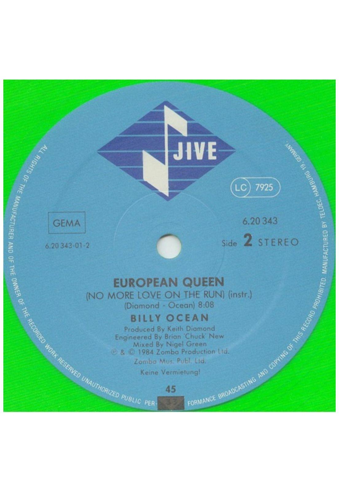 BILLY OCEAN - EUROPEAN QUEEN (NO MORE LOVE ON THE RUN) | 12" MAXI SINGLE VINILO USADO-2