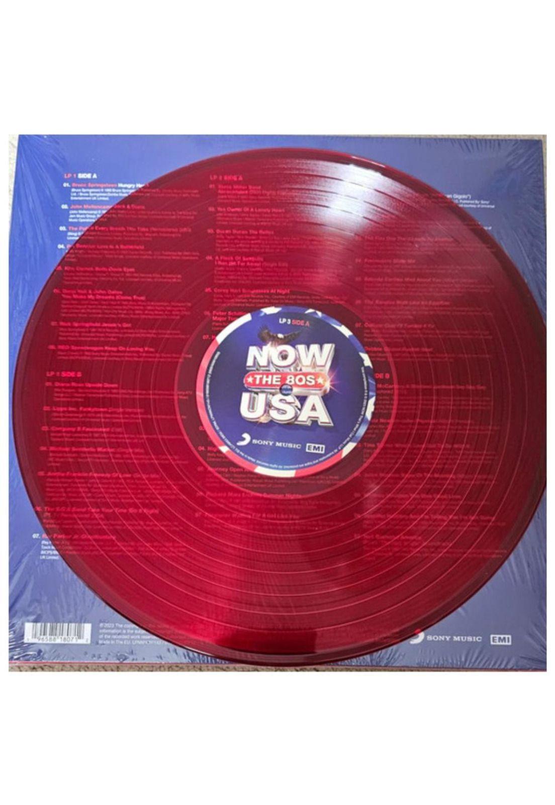 NOW USA THE 80S (3LP) - VARIOUS (RED/WHITE & BLUE VINYL)-4