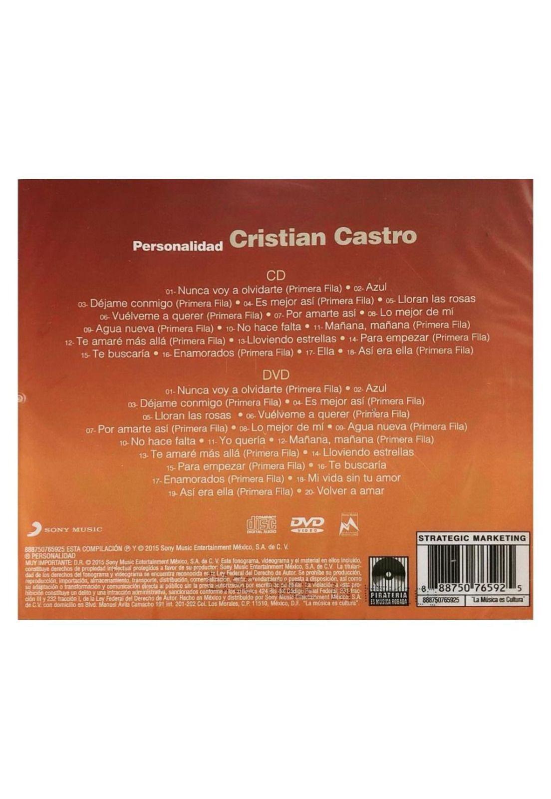 CRISTIAN CASTRO - PERSONALIDAD GRANDES EXITOS (CD+DVD) | CD-1