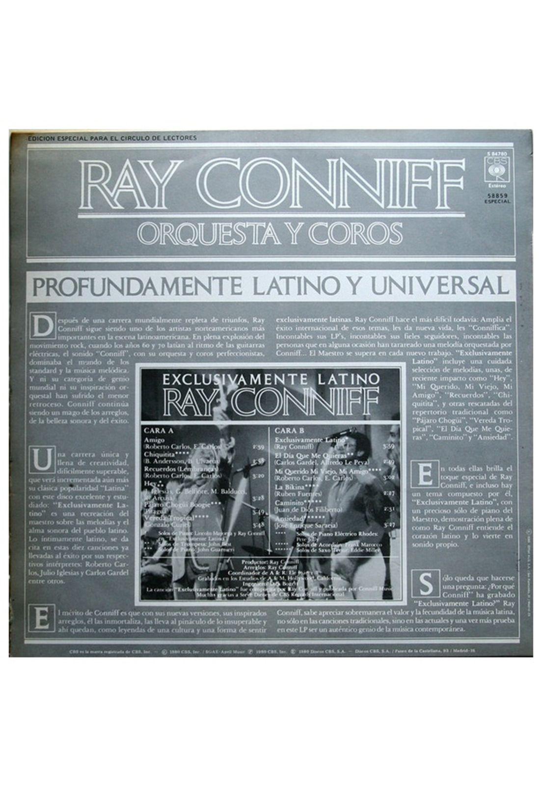 RAY CONNIFF - EXCLUSIVAMENTE LATINO | VINILO USADO-1