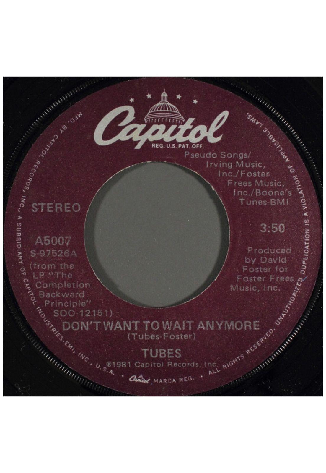 TUBES - DON'T WANNA TO WAIT ANYMORE | 7" SINGLE USADO-2