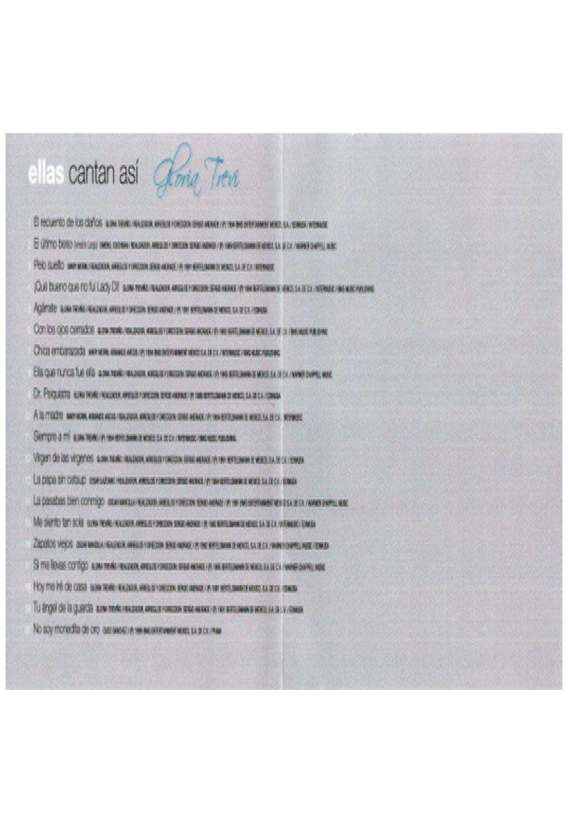 GLORIA TREVI - ELLAS CANTAN ASI: SUS EXITOS | CD-2