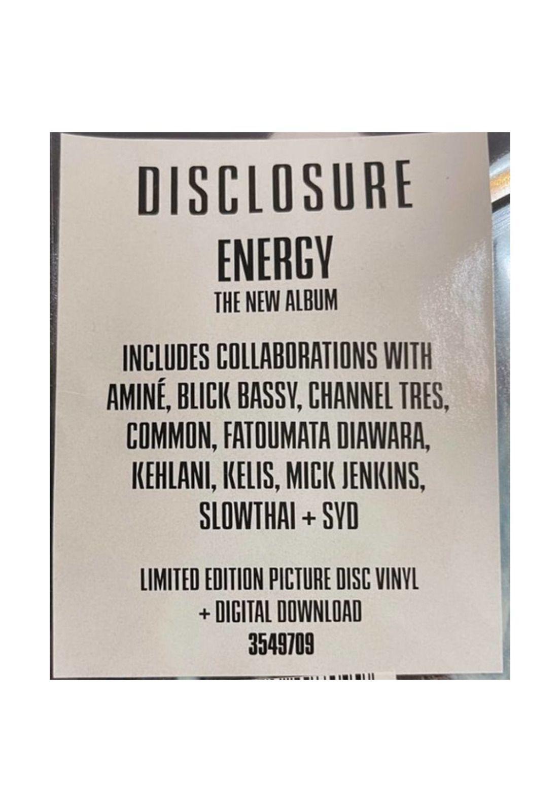 DISCLOSURE - ENERGY (PICTURE DISC) (2LP) | VINILO-2