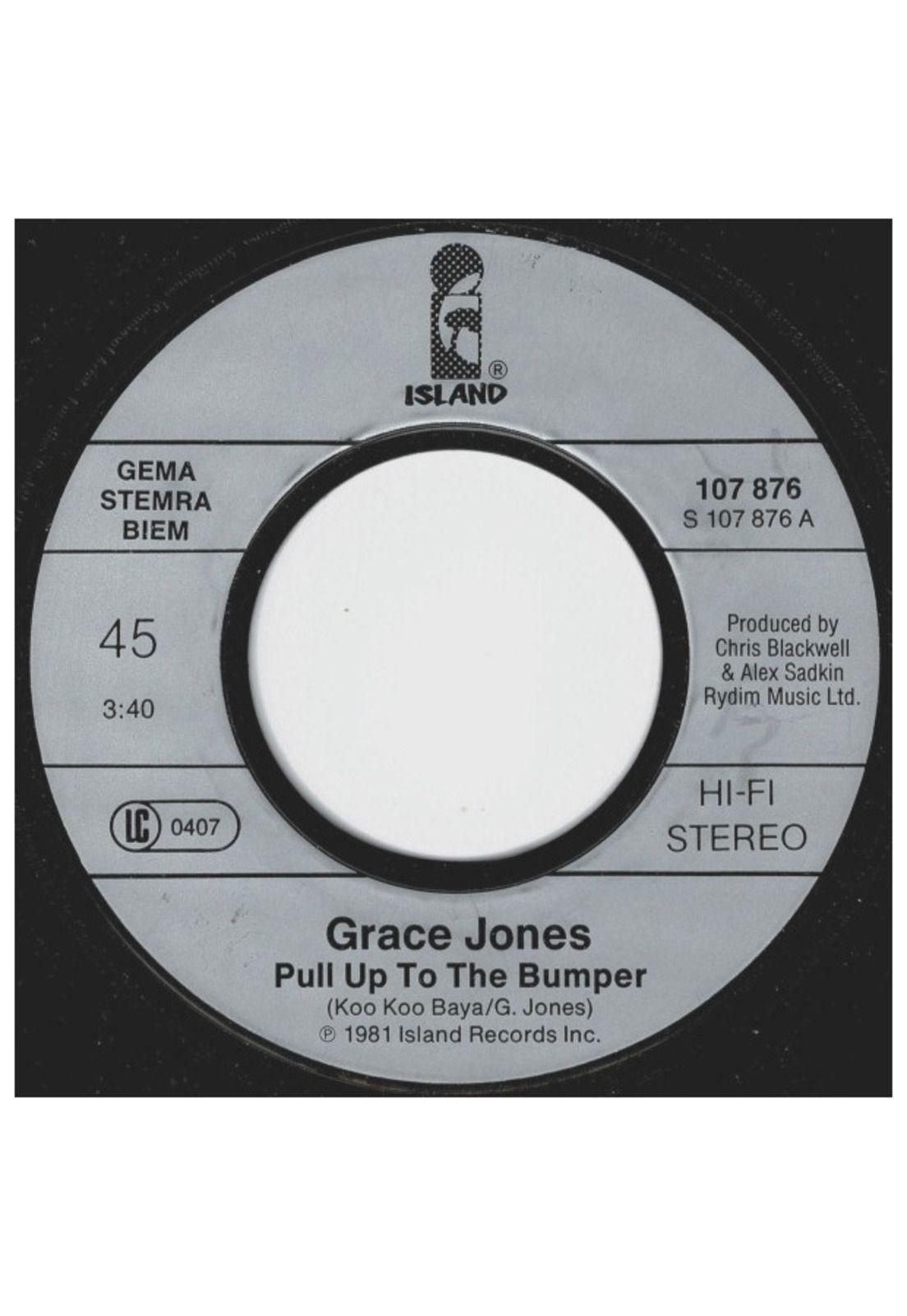 GRACE JONES - PULL UP TO THE BUMPER | 7'' SINGLE VINILO USADO-2
