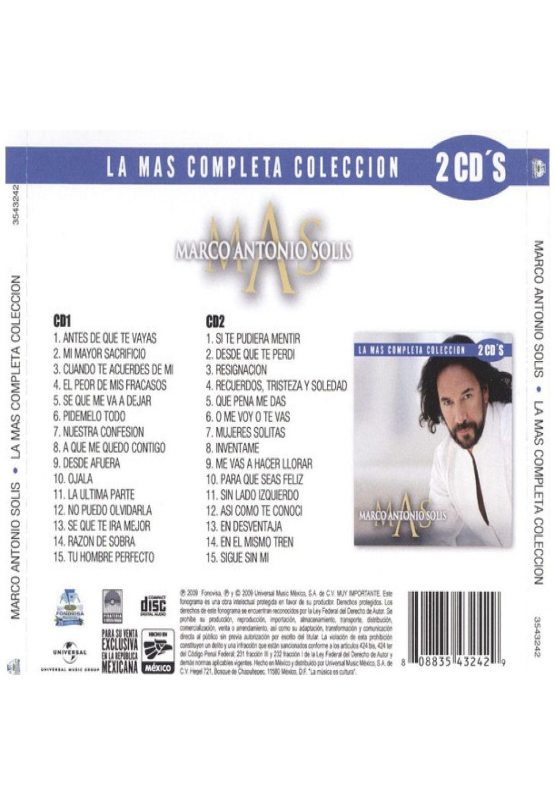 MARCO ANTONIO SOLIS - LA MAS COMPLETA COLECCION (2CD) | CD-1