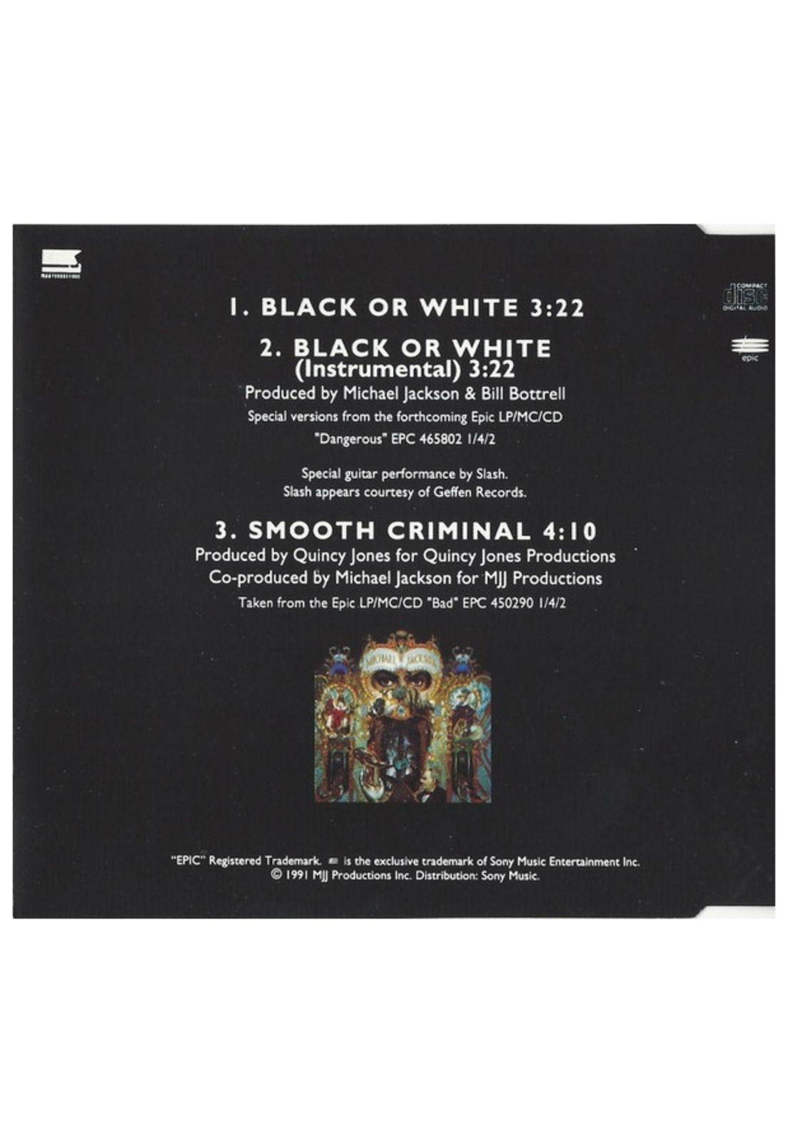MICHAEL JACKSON - BLACK OR WHITE | CD SINGLE USADO-1