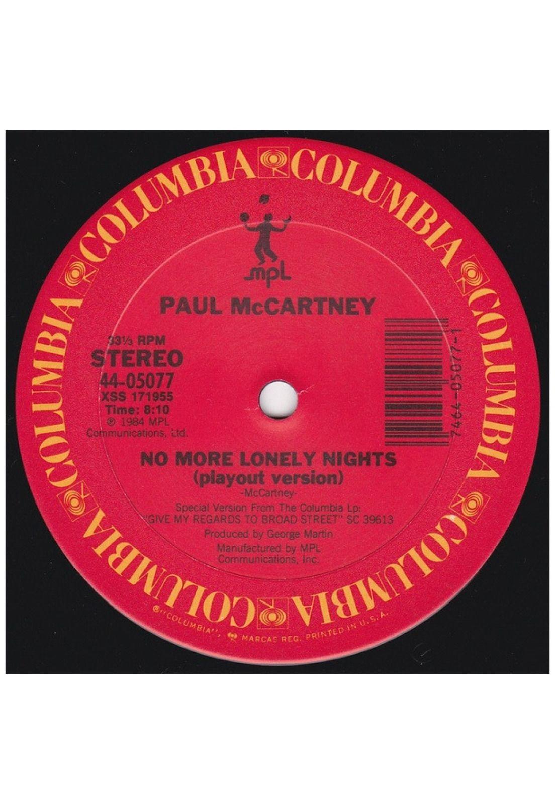 PAUL McCARTNEY - NO MORE LONELY NIGHTS (EXTENDED VERSION) | 12" MAXI SINGLE VINILO USADO-2