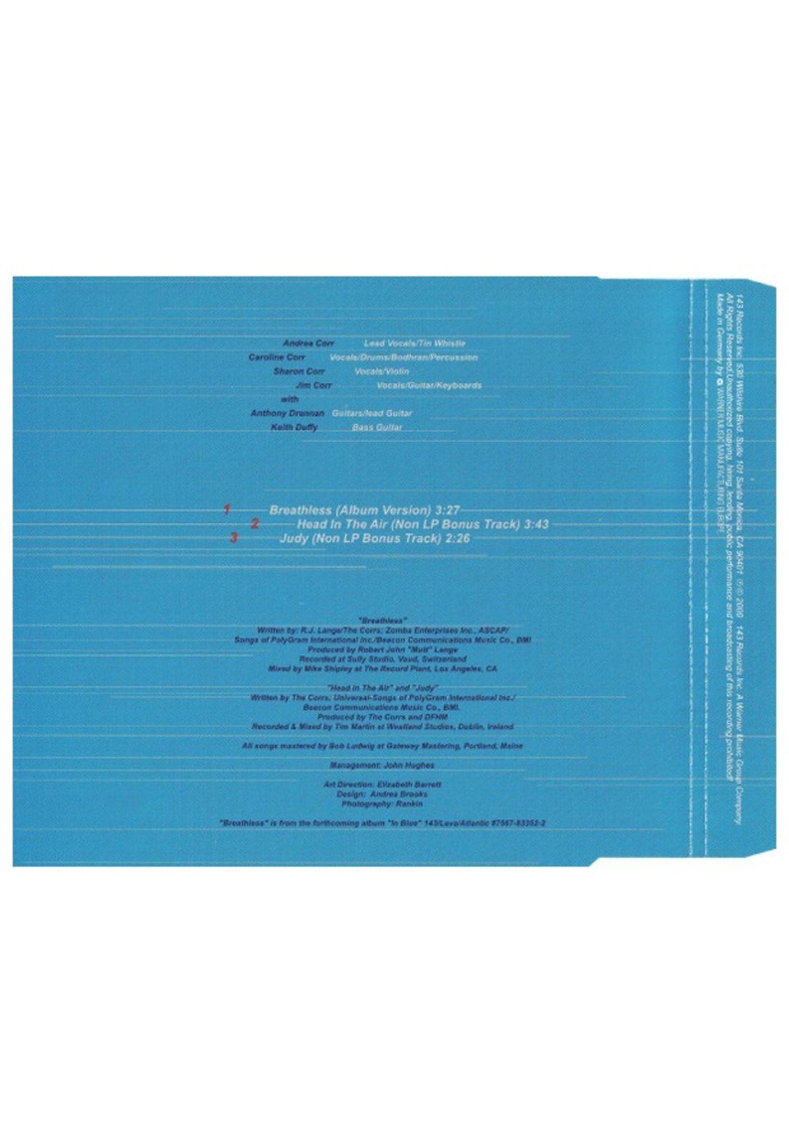 CORRS - BREATHLESS | CD SINGLE USADO-1