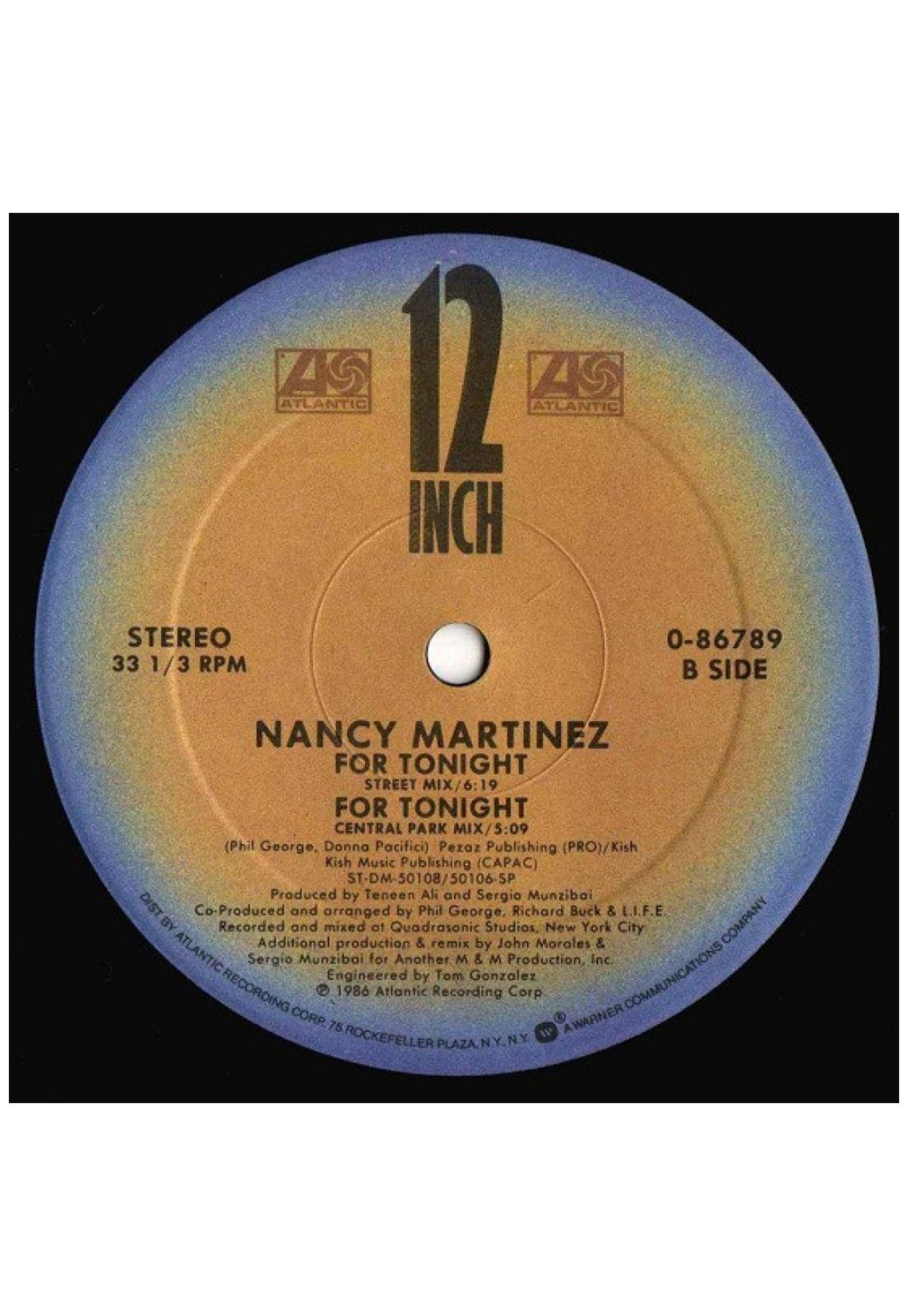 NANCY MARTINEZ - FOR TONIGHT | 12" MAXI SINGLE VINILO USADO-3