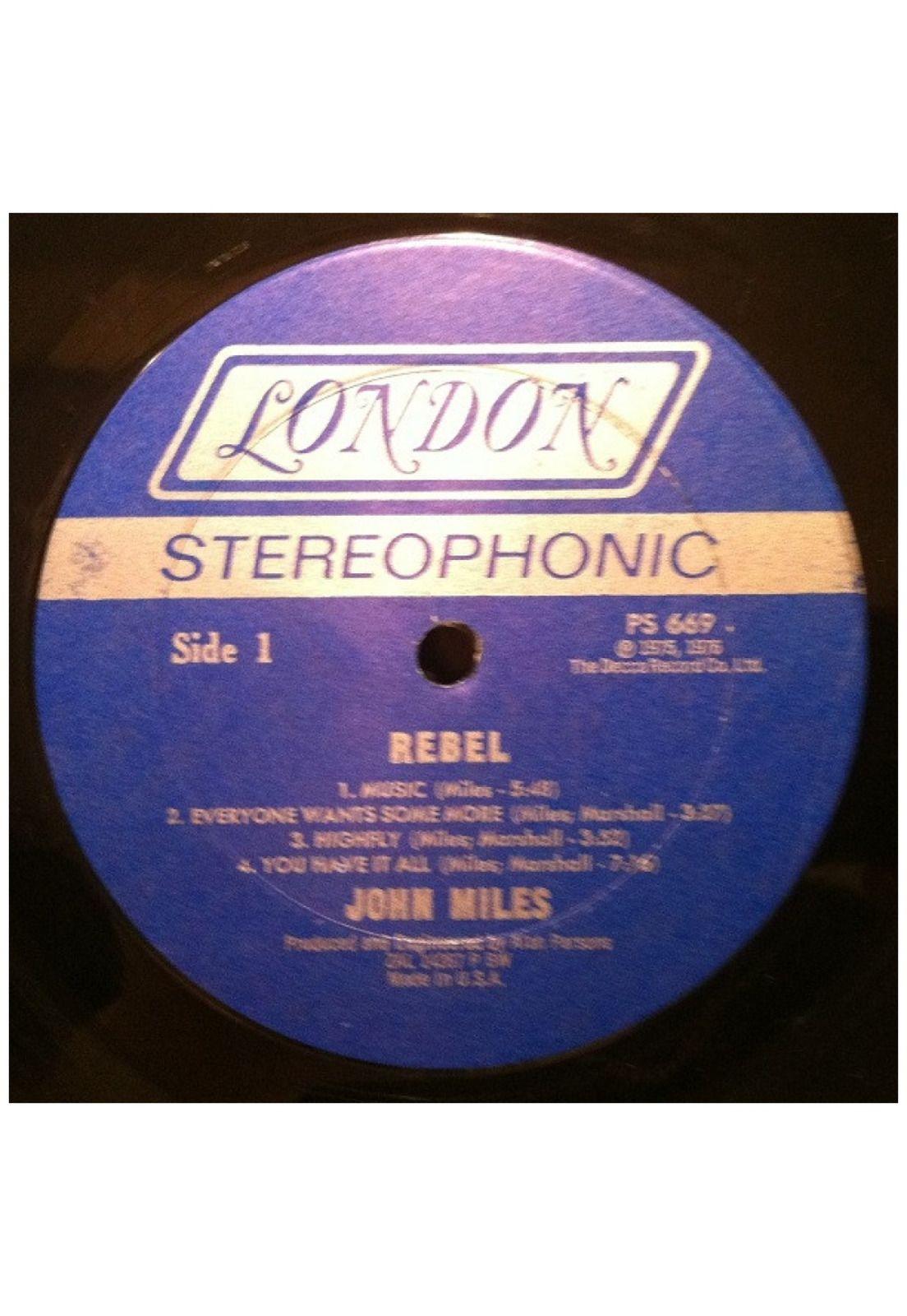 JOHN MILES - REBEL | VINILO USADO-2