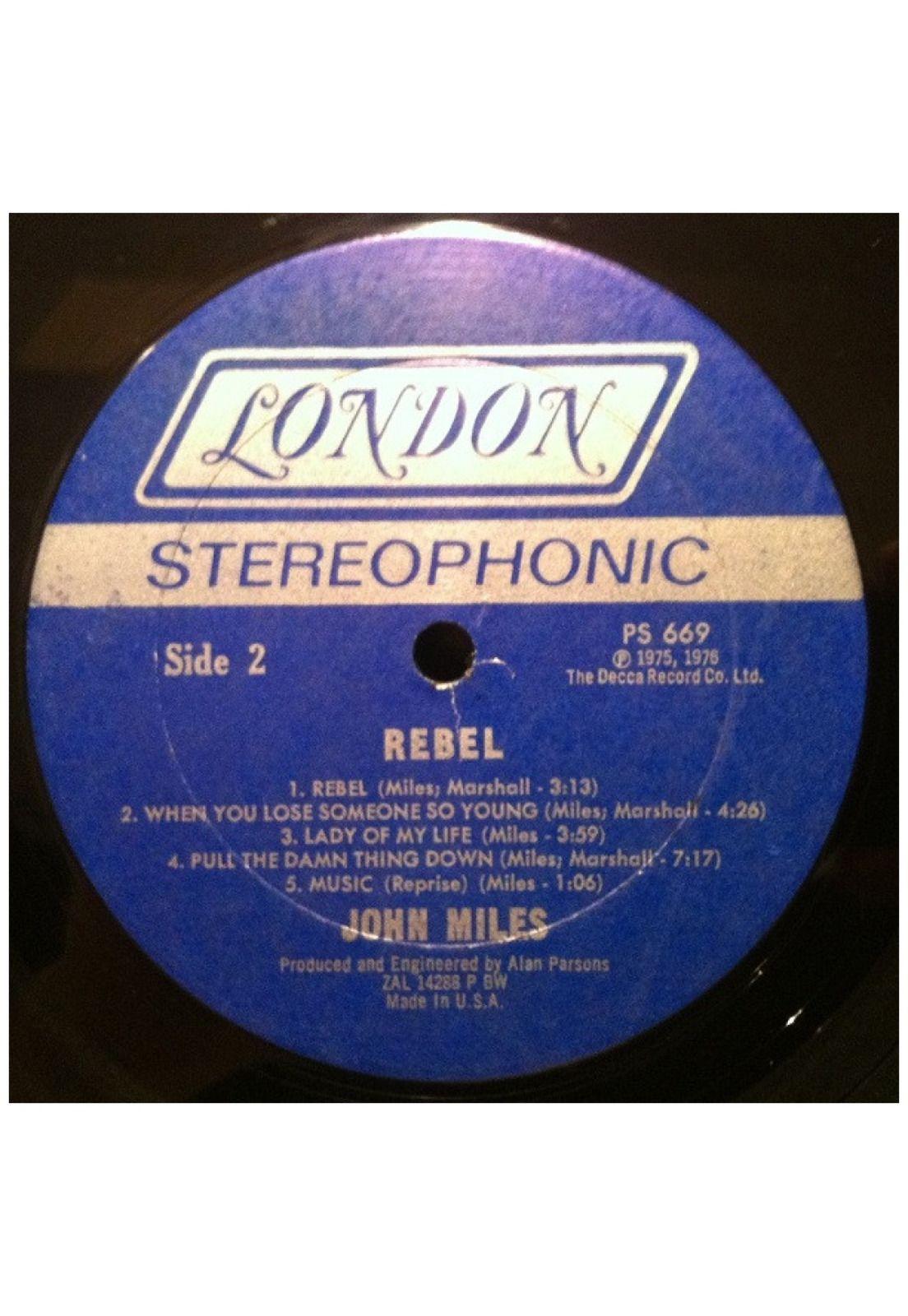JOHN MILES - REBEL | VINILO USADO-3