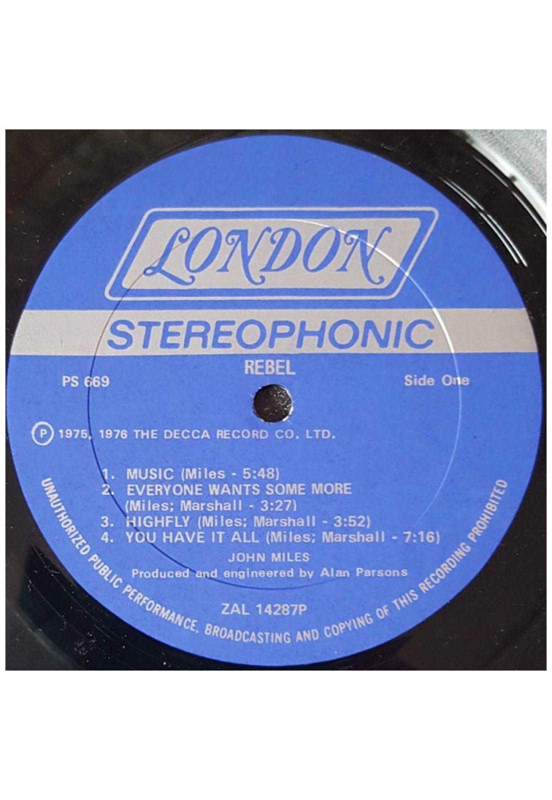 JOHN MILES - REBEL | VINILO USADO-6