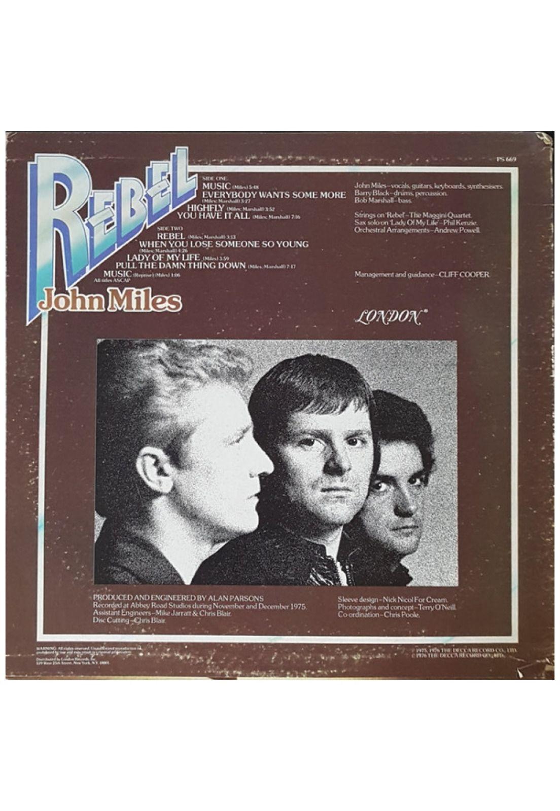 JOHN MILES - REBEL | VINILO USADO-7