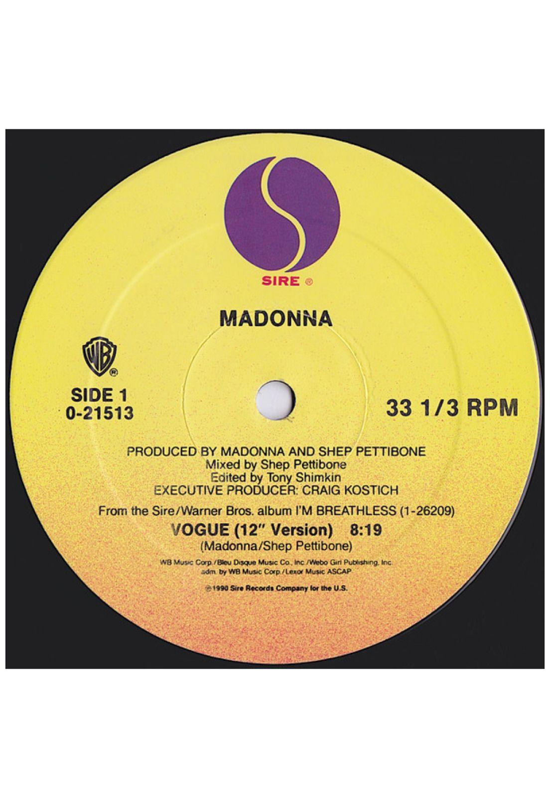 MADONNA - VOGUE | 12" MAXI SINGLE VINILO USADO-2