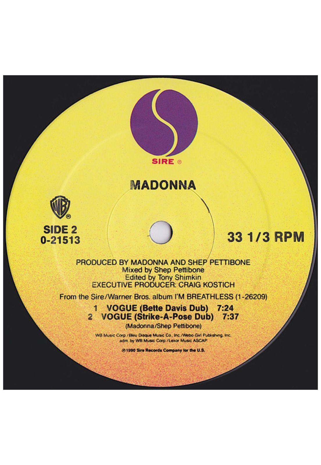 MADONNA - VOGUE | 12" MAXI SINGLE VINILO USADO-3