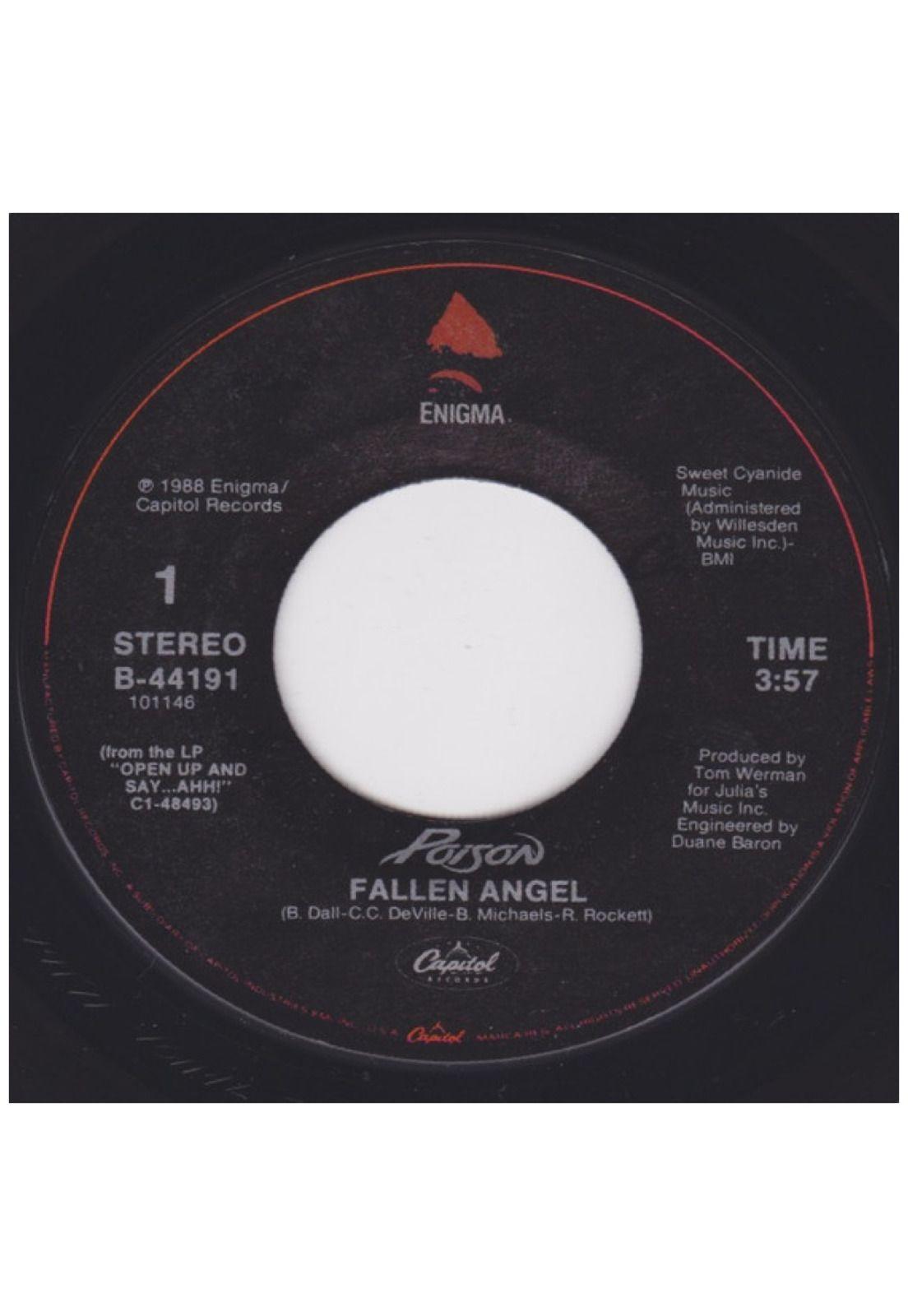 POISON - FALLEN ANGEL | 7" SINGLE USADO-2