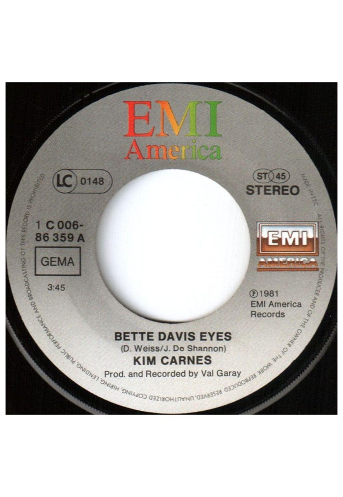 KIM CARNES - BETTE DAVIS EYES | 7" SINGLE USADO-2