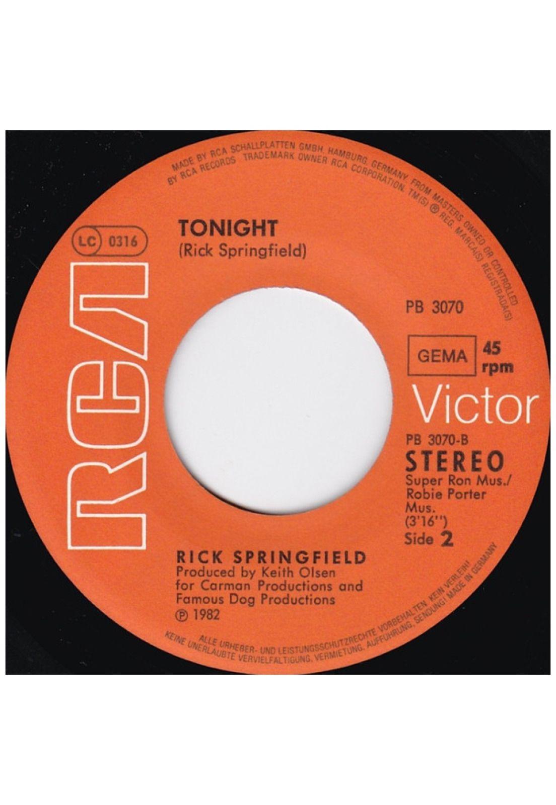 RICK SPRINGFIELD - DON'T TALK TO STRANGERS | 7" SINGLE USADO-2